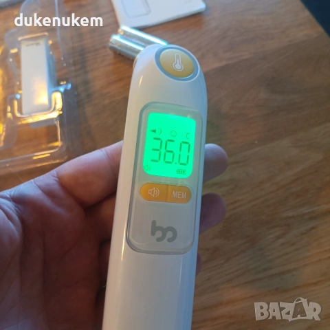 Инфрачервен термометър за ухо, бърз, точен, с цветна индикация, снимка 11 - Уреди за диагностика - 53161981