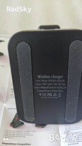 Ново безжично smart зарядно поставка стойка USB type C qi , снимка 3 - Безжични зарядни - 52244806