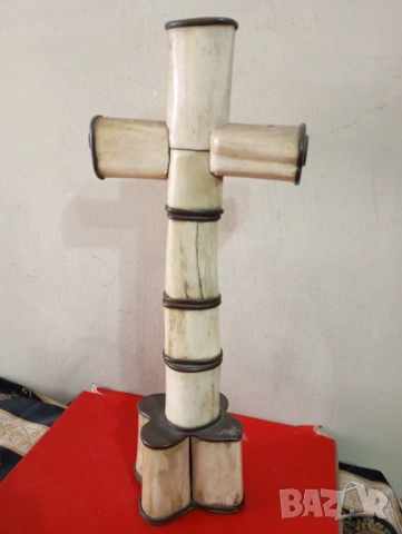 стар кръст, разпятие от кост и месинг, снимка 6 - Други ценни предмети - 53946183