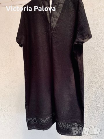 Модерна кройка рокля ,лен и вискоза,Германия, снимка 4 - Рокли - 37327347