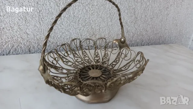 Стар,филигран,съд,панер,за бонбони