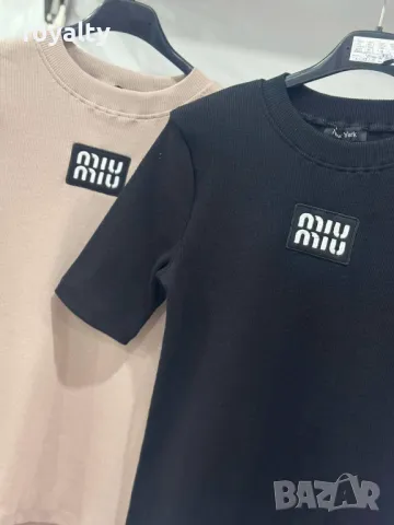 Miu Miu дамски тениски Три цвята , снимка 3 - Тениски - 49046071