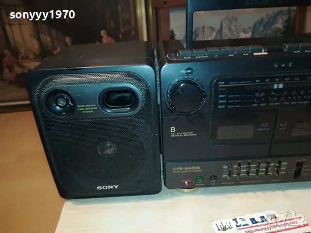 SONY-КАСЕТОФОН С 2 КОЛОНИ 1704231507, снимка 3 - Радиокасетофони, транзистори - 40389444