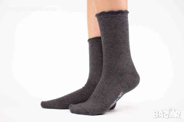 SC Calze 35-40 черни италиански женски 95% памучни чорапи до прасци дамски нормални чорапи от памук , снимка 2 - Дамски чорапи - 11070684