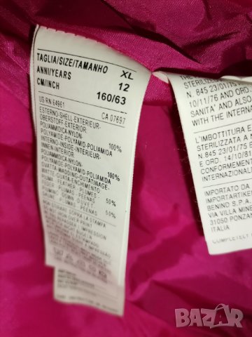 Детско пухено яке BENETTON оригинал,size XL/12г./160см., много топло, като ново, 100% пух, снимка 9 - Детски якета и елеци - 35189354