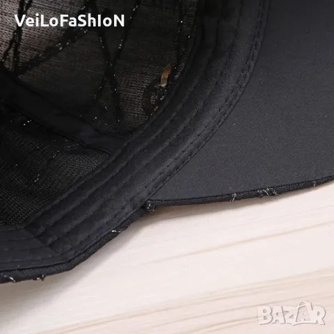 Нова дамска шапка с козирка в черен цвят, снимка 4 - Шапки - 49828587