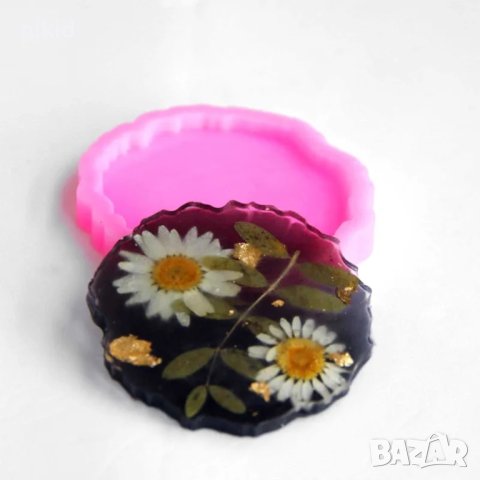 10 см къдрав кръг кръгъл силиконов молд форма основа калъп подложка за чаша фондан гипс смола