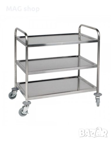 ПРОМО! Иноксова количка за сервиране отсервиране на 2 3 нива Помощни колички, снимка 3 - Обзавеждане на кухня - 44341816