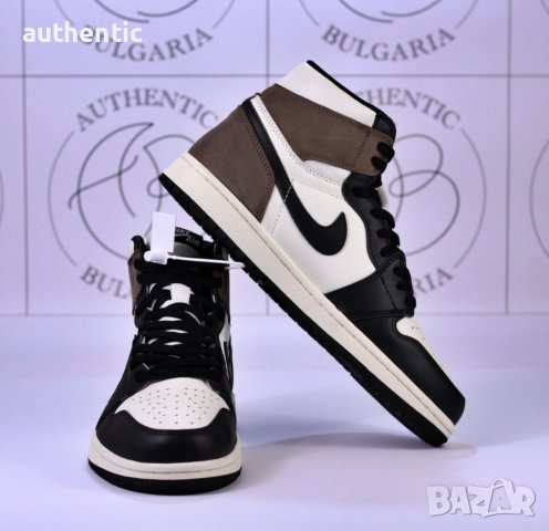 Nike Air Jordan 1 High Dark Mocha, Gold, Hyper Royal Мъжки Дамски Маратонки, снимка 4 - Спортни обувки - 34438699