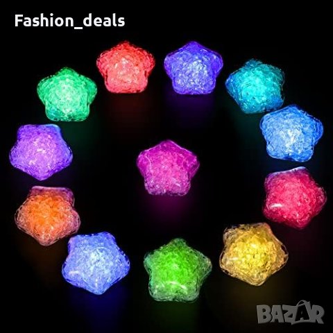 Нови 12 броя LED Звездни Играчки за деца Вана Баня Парти украса