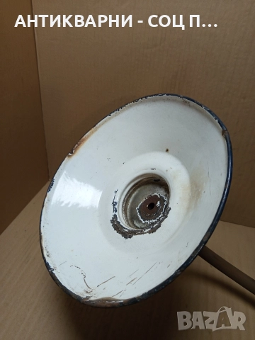 Соц Стара Емайлирана Лампа. , снимка 3 - Антикварни и старинни предмети - 52841209