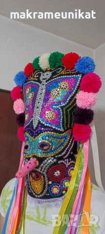 Кукерска маска, гугла, чисто нова, арт, новодел, снимка 5 - Декорация за дома - 43956219