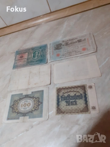 Лот 4 - Райхс марки, Дойче марки банкнота, марка - 6 бр., снимка 4 - Антикварни и старинни предмети - 53938618