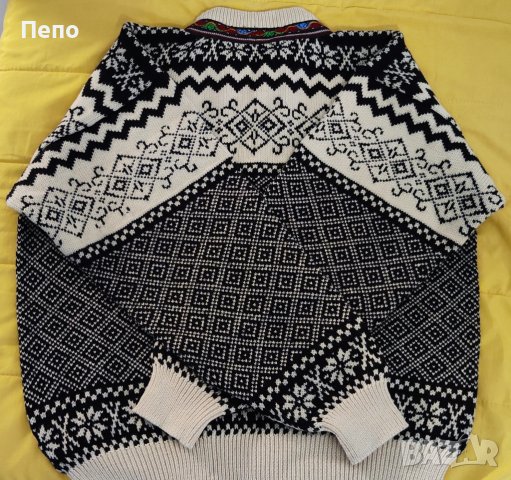 Vintage Christiania men knitted ski sweater size L – мъжка плетена жилетка в стил Hank Cardigan, снимка 2 - Пуловери - 44483021