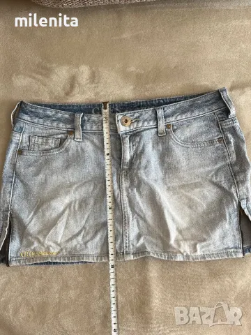 Къса оригинална дънкова пола на Guess/Гес-26номер, снимка 5 - Поли - 50296268