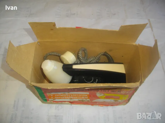 НОВА РУСКА СССР ЕЛЕКТРИЧЕСКА ЮТИЯ С ТЕРМОРЕГУЛАТОР И ПАРОУВЛАЖНИТЕЛ "ЕЛЕКТРОУТЮГ" УТП 1000 С ПАСПОРТ, снимка 18 - Ютии - 48330327