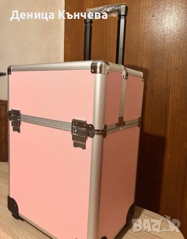 Професионален куфар за грим на колелца, снимка 5 - Куфари - 48199402