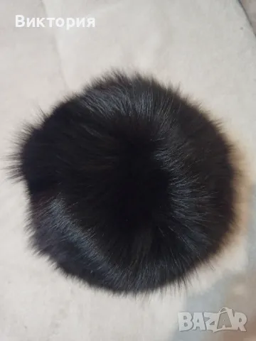 Дамска шапка от лисица 🦊, снимка 2 - Шапки - 48042221
