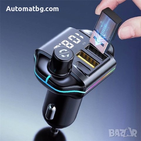 FM трансмитер Automat, MP3 плейър, 2 USB, 5V, 0.8A, Черен, снимка 6 - Аксесоари и консумативи - 39673337