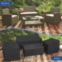 Комплект водоустойчиви покривала за градински мебели, 4 части – за диван, 2 фотьойла и маса 4894, снимка 5