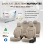 Луксозна тапицерия OTOM текстил с еко кожа COMFORT LINE Design – Бежова с бежов шев, снимка 14