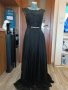 Нова черна дълга рокля л-135лв, снимка 1 - Рокли - 40310350
