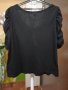 Черна блузка трико с буфан ръкав и голямо деколте. Размер ХL. , снимка 3