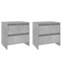 vidaXL Нощни шкафчета, 2 бр, бетонно сиви, 45x34,5x44,5 см, ПДЧ(SKU:809854, снимка 1 - Шкафове - 44493843