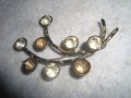 СТАРА ФЛОРАЛНА РЕТРО КРИСТАЛНА БРОШКА 29033, снимка 4