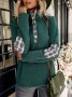 Дамска карирана блуза с дълъг ръкав и цип, 4цвята , снимка 10