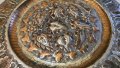 Турска медна кована чиния, пано за стена, 60те г–32см, снимка 4