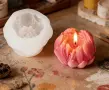 3D Пъпка Божур  цвете силиконов молд форма фондан шоколад смола гипс свещ, снимка 1
