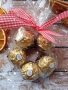 Коледен венец от бонбони Ferrero Rocher, снимка 2