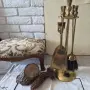 Месингови аксесоари за камина, снимка 1