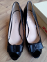 Дамски черни официални обувки на висок ток 