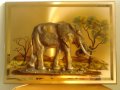 Продавам картина сьс скулптура на слонче., снимка 1 - Декорация за дома - 27528459