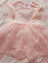Розова рокличка с дантела за момиченце 