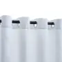 vidaXL Затъмняващи завеси с метални халки, 2 бр, бели, 140x175 см, снимка 3