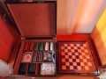 Луксозна кутия с настолни игри шах,табла,карти,домино,зарове, снимка 6