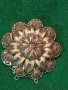 РАЗКОШНА СТАРИННА СРЕБЪРНА ФИЛИГРАННА ФЛОРАЛНА БРОШКА ФИНА МАЙСТОРСКА РЪЧНА ИЗРАБОТКА УНИКАТ 35809, снимка 2