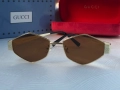 Дамски слънчеви очила Gucci ромб 3 цвята черни сребърни златни , снимка 11