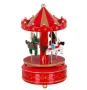 Коледна, Декоративна, Музикална, Въртележка, Червена, 18см, снимка 1