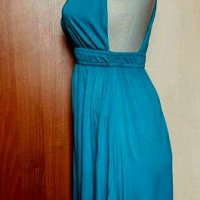 Електриково синя рокля от трико👗🍀S,M👗🍀арт.3010, снимка 2 - Рокли - 33733055