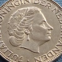 Сребърна монета 2 1/2 гулдена 1963г. Кралица Юлиана Нидерландска 29627, снимка 8 - Нумизматика и бонистика - 42755303