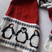 Зимна шапка с пингвини, снимка 2 - Шапки - 39646943