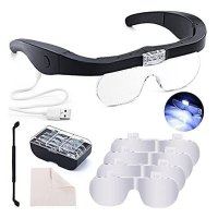 Увеличителни очила лупа за глава осветление за четене шиене бродиране, снимка 9 - Други инструменти - 42354803