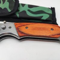 Нож сгъваем стоманен с дървена дръжка , снимка 4 - Ножове - 39757347
