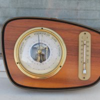 Немски барометър с термометър , снимка 1 - Антикварни и старинни предмети - 36890519