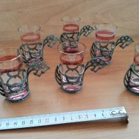 Руски стакани  подстакани  чашки чаши, снимка 1 - Антикварни и старинни предмети - 30720382