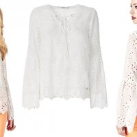 GUESS нова бяла блуза, снимка 1 - Блузи с дълъг ръкав и пуловери - 30999979